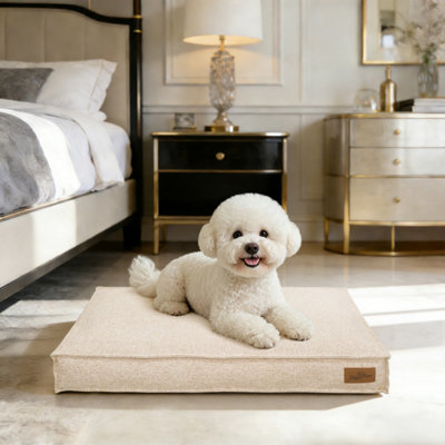 Bingopaw Orthopedic Dog Bed For Crate75X50X10Cm Dog Crate Bed For Aggresive ChewersKhaki from B&Q