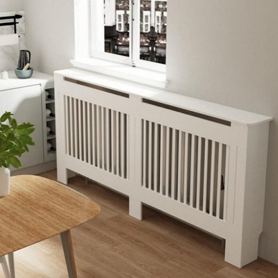 Fativo Vertical Radiator Cover Grill Shelf Cabinet Mdf Wood Modern Traditional Furniture (19D X 172W X 92.2H Cm) from B&Q