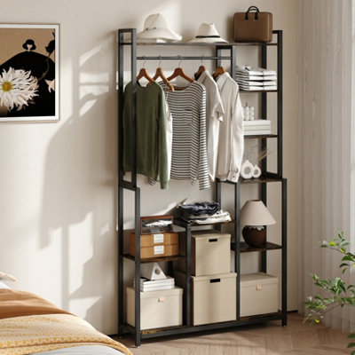 Fativo Extra Tall 7 Tiers Large Plant Shelf Industrial Wood Flower Stand Display Rack,180Cmh from B&Q
