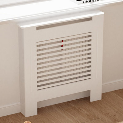 Fativo Horizontal Radiator Cover Grill Shelf Cabinet Mdf Wood Modern Traditional Furniture100Cmh (19D X 78W X 101.2H Cm) from B&Q