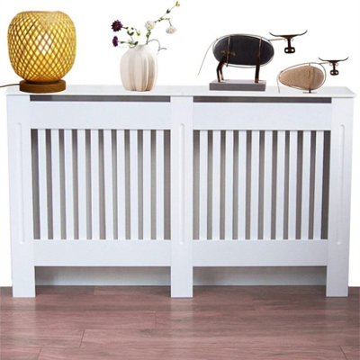 Fativo Vertical Radiator Cover Grill Shelf Cabinet Mdf Wood (19D X 172W X 101.2H Cm) from B&Q