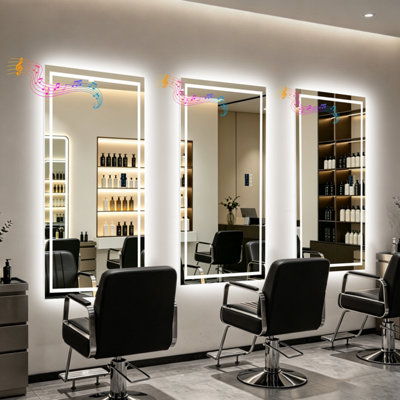 Luvodi 1600X800mm Bluetooth Led Bathroom Mirrors Music Temperature Anti-Fog Vanity Mirror from B&Q
