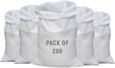 200Pcs 50X75Cm Woven Sacks Of Heavy Duty Garden Waste Bags Woven Sacks Polypropylene Pp Strong Rubble Sacks Builder Bag from B&Q