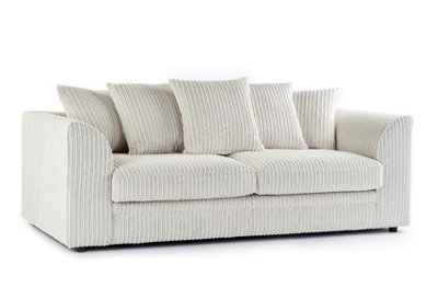 Chicago Jumbo Cord 3 Seater Sofa Mink from B&Q