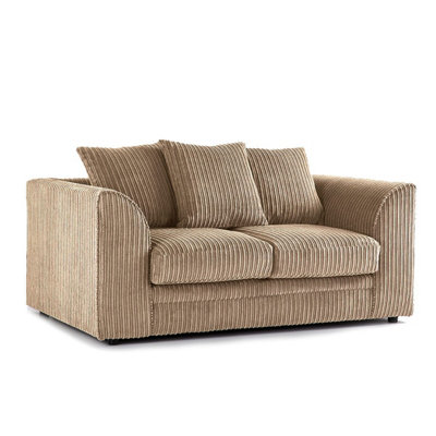 Chicago Jumbo Cord 2 Seater Sofa Coffee from B&Q