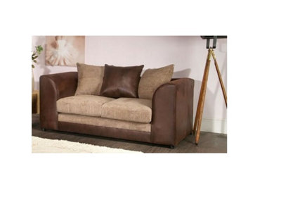Chicago Jumbo Cord 2 Seater Sofa Brown-Coffee from B&Q