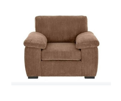 Amalfi Jumbo Cord 1 Seater Sofa Coffee from B&Q