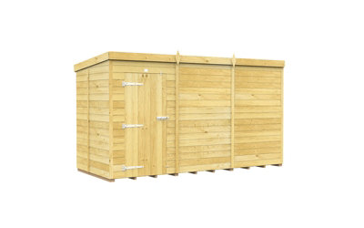 Buttercup Farm 12 X 5 Feet Pent ShedSingle Door Without WindowsWoodL147 X W358 X H201 Cm from B&Q