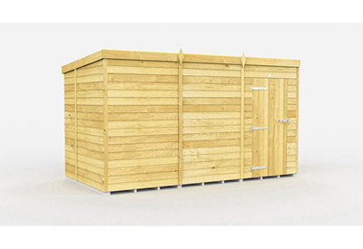Buttercup Farm 12 X 6 Feet Pent ShedDouble Door Without WindowsWoodL178 X W358 X H201 Cm from B&Q
