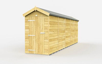 Buttercup Farm 4 X 20 Feet Apex Shed - Single Door Without Windows - Wood - L592 X W118 X H217 Cm-27727 