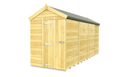 Buttercup Farm 5 X 15 Feet Apex Shed - Single Door Without Windows - Wood - L454 X W147 X H217 Cm-27779