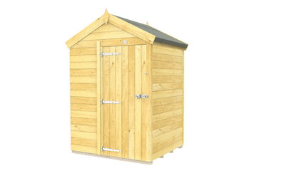 Buttercup Farm 5 X 4 Feet Apex Shed - Single Door Without Windows - Wood - L127 X W147 X H217 Cm-27797 