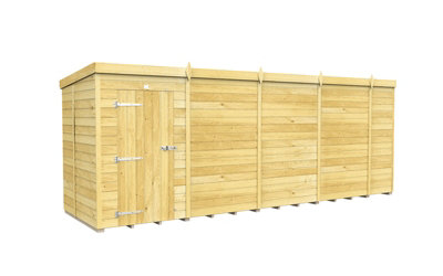 Buttercup Farm 18 X 5 Feet Pent ShedSingle Door Without WindowsWoodL147 X W533 X H201 Cm from B&Q