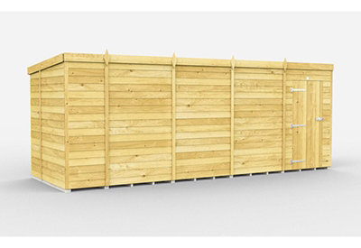 Buttercup Farm 18 X 6 Feet Pent ShedSingle Door Without WindowsWoodL178 X W533 X H201 Cm from B&Q