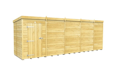 Buttercup Farm 19 X 5 Feet Pent ShedSingle Door Without WindowsWoodL147 X W560 X H201 Cm from B&Q