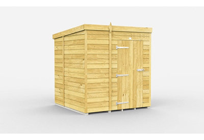 Buttercup Farm 5 X 7 Feet Pent ShedSingle Door Without WindowsWoodL214 X W158 X H201 Cm from B&Q