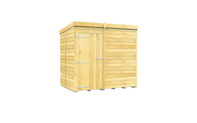 Buttercup Farm 7 X 5 Feet Pent ShedSingle Door Without WindowsWoodL147 X W214 X H201 Cm from B&Q