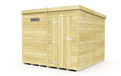 Buttercup Farm 7 X 8 Feet Pent Security ShedSingle DoorWoodL231 X W214 X H201 Cm from B&Q