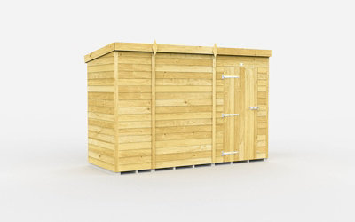Buttercup Farm 9 X 4 Feet Pent ShedSingle Door Without WindowsWoodL118 X W276 X H201 Cm from B&Q