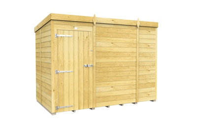 Buttercup Farm 9 X 5 Feet Pent ShedSingle Door Without WindowsWoodL147 X W276 X H201 Cm from B&Q