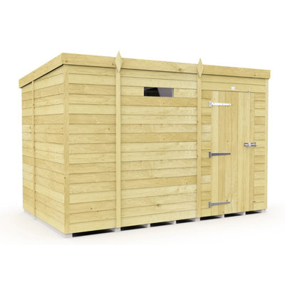Buttercup Farm 9 X 7 Feet Pent Security ShedSingle DoorWoodL214 X W276 X H201 Cm from B&Q