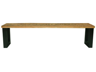 Buttercup Farm Induse BenchMango Wood/ironL44 X W180 X H45 CmMango Pp Saw Finish from B&Q