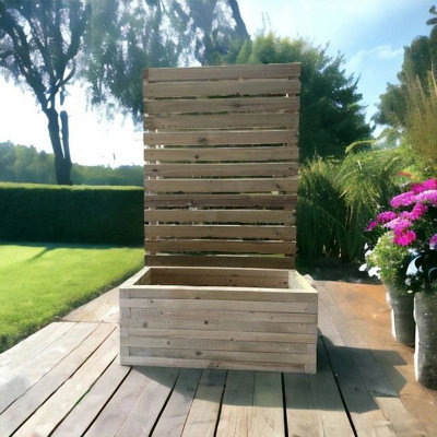 Buttercup Farm Norfolk Planter And TrellisWoodL90 X W40 X H120 Cm from B&Q