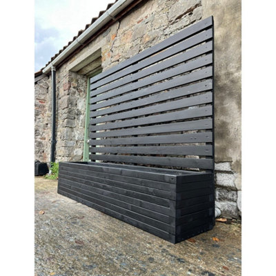 Buttercup Farm Norfolk Planter And Trellis(Painted Wooden PlanterChoice Of Colours Available)L180 X W40 X H210 Cm from B&Q