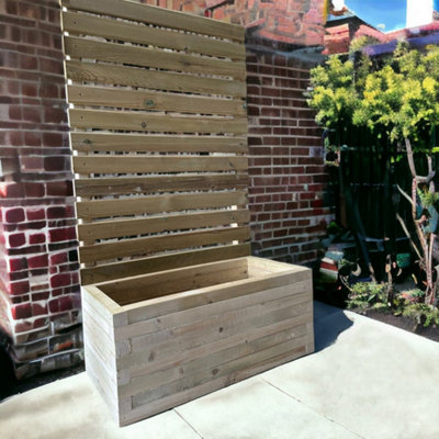 Buttercup Farm Norfolk Planter And TrellisWoodL210 X W40 X H180 Cm from B&Q
