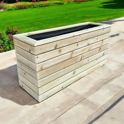 Buttercup Farm London Garden PlanterPressure Treated WoodL150 X W40 X H60 Cm from B&Q