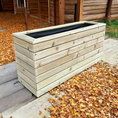 Buttercup Farm London Garden PlanterPressure Treated WoodL100 X W100 X H100 Cm from B&Q