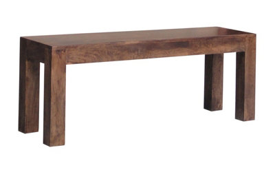 Buttercup Farm Dakota Bench LargeMango WoodL35 X W148 X H45 CmDark Finish from B&Q