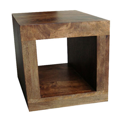 Buttercup Farm Dakota 1 Hole Display UnitMango WoodL35 X W44 X H44 CmDark Finish from B&Q