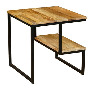 Buttercup Farm Ravi Side TableMango Light FinishMango Wood/ironL50 X W50 X H50 CmLight Finish from B&Q
