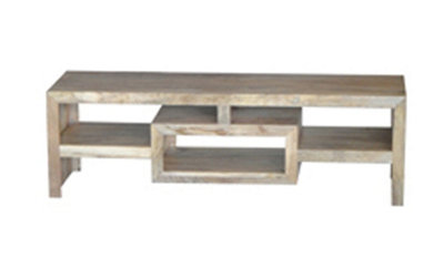 Buttercup Farm Yoga Large Plazma UnitMango WoodL40 X W145 X H45 CmLight Finish from B&Q