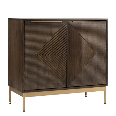 Buttercup Farm Zaine Carving Small SideboardMango WoodL40 X W80 X H76 CmDark FinishAssembly Required from B&Q