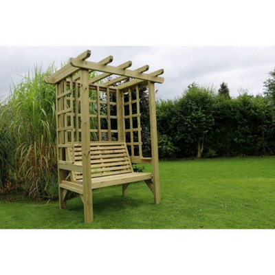 B&Q -  Beatrice ArbourSits 2L90 X W120 X H210 CmMinimal Assembly RequiredSet Of Waterproof Cushions Included
