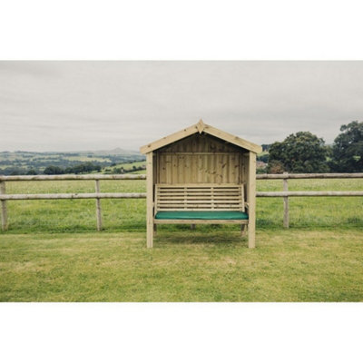 B&Q -  Cottage ArbourSeats ThreeL90 X W170 X H190 CmMinimal Assembly RequiredSet Of Waterproof Cushions Included