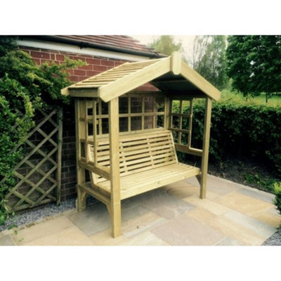 B&Q -  Cottage ArbourTrellis Back And SidesL90 X W170 X H190 CmMinimal Assembly RequiredSet Of Waterproof Cushions Included