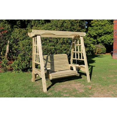 B&Q -  The Cottage Wooden Garden SwingSits 2L125 X W180 X H185 CmMinimal Assembly RequiredSet Of Waterproof Cushions Included