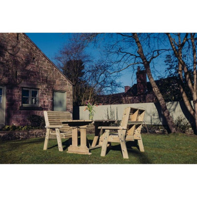 B&Q -  Ergo Table Bench SetSits 6L250 X W290 X H105 CmMinimal Assembly RequiredSet Of Waterproof Cushions Included