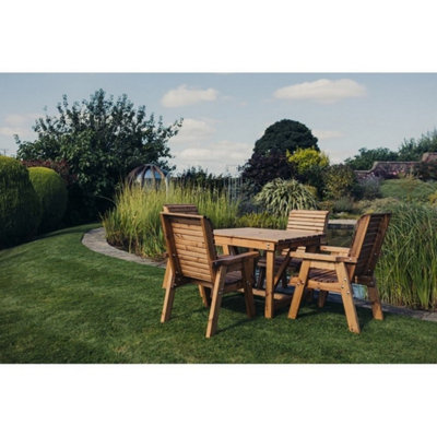 B&Q -  Valley 4 Seater Square 4XcTimberL190 X W190 X H95 CmMinimal Assembly RequiredSet Of Waterproof Cushions Included