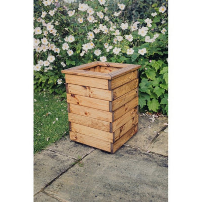 Churnet Valley Garden Furniture Ltd Multi Pack Of 2Valley Tall Square PlanterTimberL39 X W39 X H52 CmGarden TroughFully Assembled from B&Q