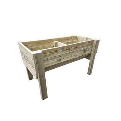 Churnet Valley Garden Furniture Ltd Multi Pack Of 2Raised Veg Trug Garden PlanterScandinavian RedwoodL52 X W180 X H60 CmMinimal Assembly Required from B&Q