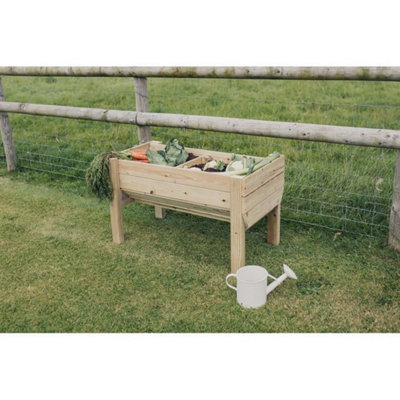 Churnet Valley Garden Furniture Ltd Multi Pack Of 3Raised Veg Trug Garden PlanterScandinavian RedwoodL52 X W100 X H60 CmMinimal Assembly Required from B&Q