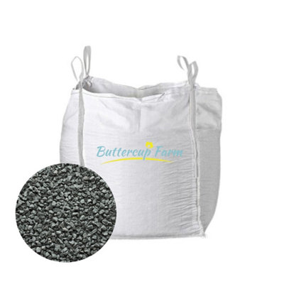 Buttercup Farm 10-20mm Black Stone Basalt ChippingsPremium Aggregate Bulk Bag850 Kilos from B&Q