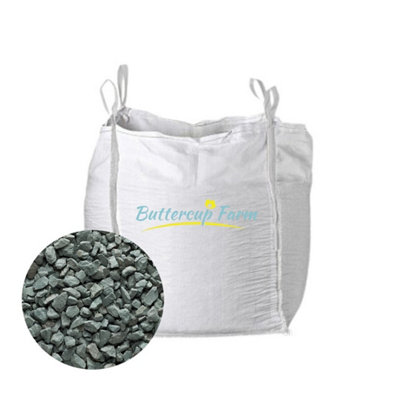 Buttercup Farm 40mm Green Slate ChippingsPremium Aggregate Bulk Bag850 Kilos from B&Q