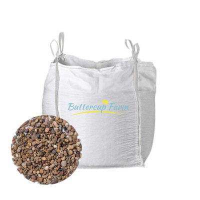 Buttercup Farm 10mm Pea GravelNatural StonePremium Aggregate Bulk Bag850 Kilos from B&Q