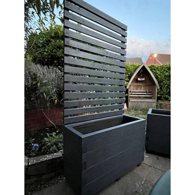 Buttercup Farm Suffolk Planter And Trellis (Pack Of 4)(Painted Wooden PlanterChoice Of Colours Available)L90 X W40 X H150 Cm from B&Q