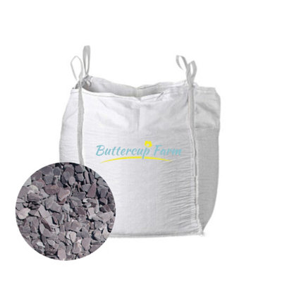 Buttercup Farm Blue Slate 20mmPremium Aggregate Bulk Bag850 Kilos from B&Q